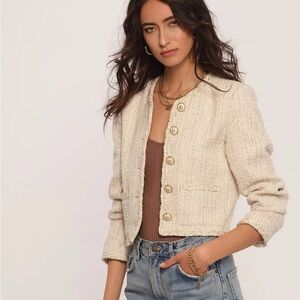 Heartloom Billie Crop Blazer Revolve EUC